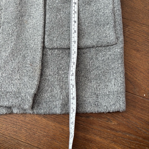 Lush Wool Gray Open Front Long Sweater Coat - Picture 13 of 15